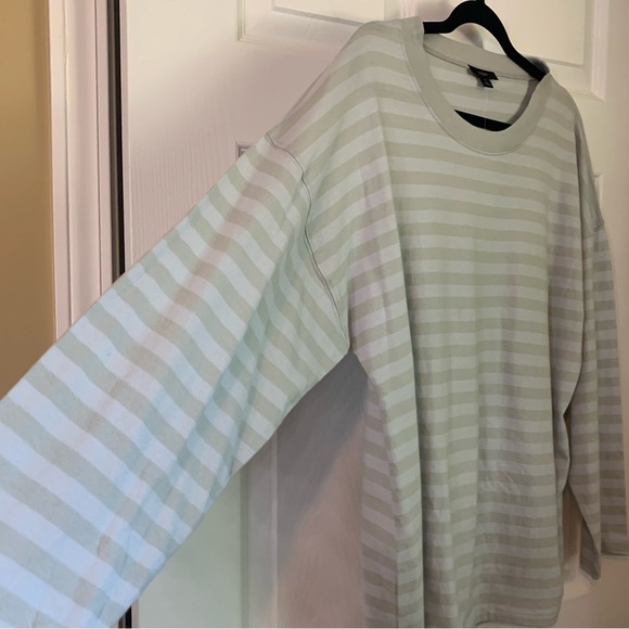 NWT J. Crew Men’s Sage Striped Long Sleeve Shirt, size M - Picture 4 of 7